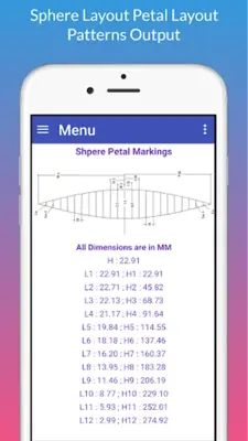 Petal Layout  Sphere, Dish Ends android App screenshot 3