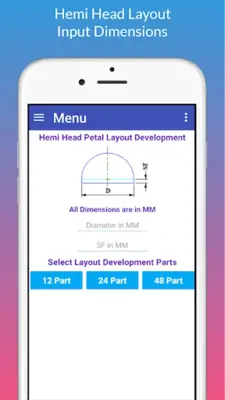 Petal Layout  Sphere, Dish Ends android App screenshot 5